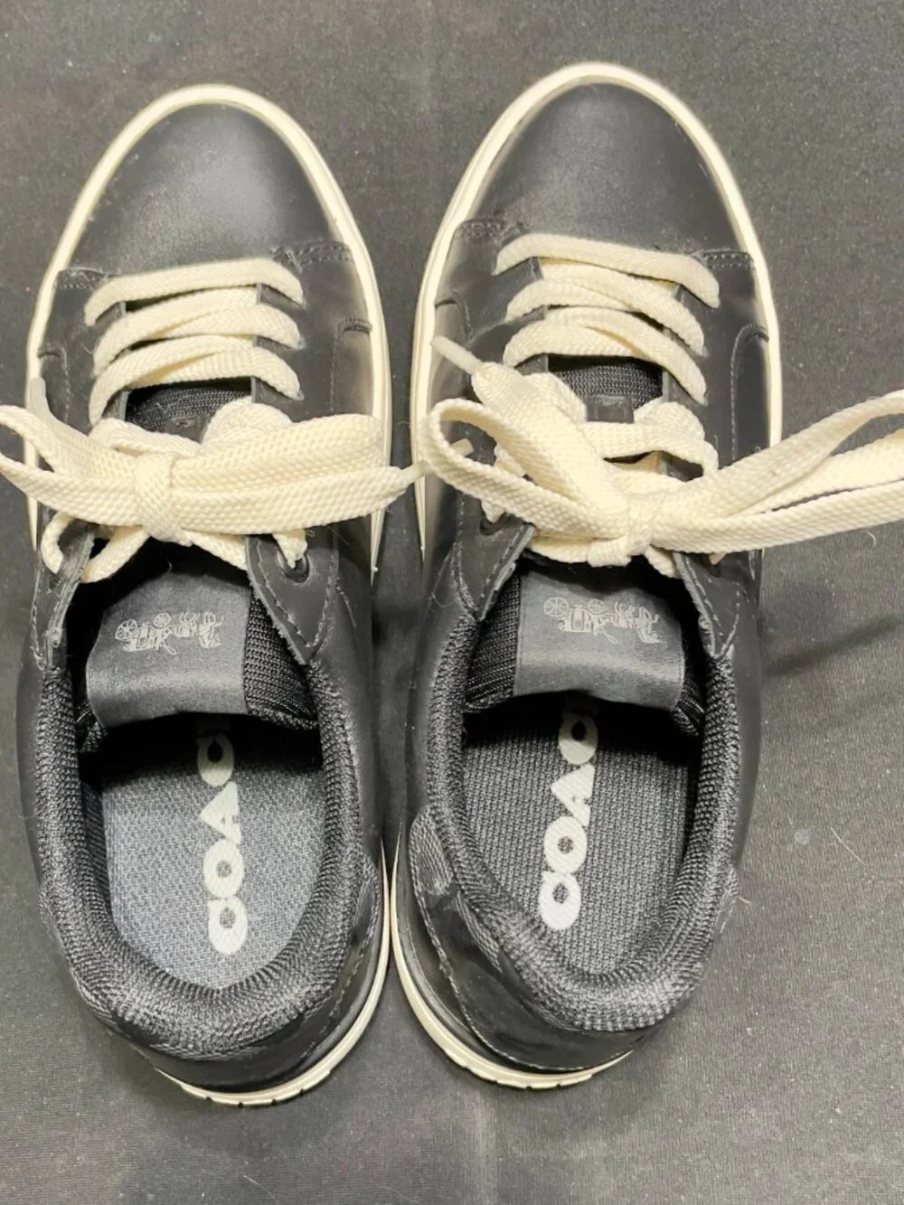 COACH Women’s -High Line Leather -Lace Up Sneakers-SIZE 6.5-Authentic